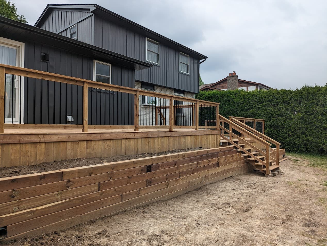 Professional retaining wall installation in London, Ontario